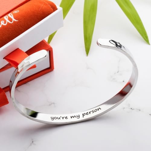 Carviell Bracelets for Women – 100+ Meaningful Engraved Messages – Solid 316L Surgical Stainless Steel Cuff Bracelet – Gift Ready - Image 4