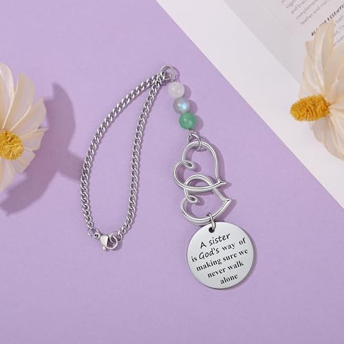 Sister Gifts, Rear View Mirror Accessories Crystal Charm Car Decor - Image 3