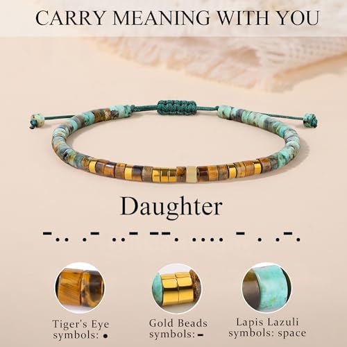 JoycuFF Morse Code Bracelets Christmas Birthday Gifts for Women Her - Image 3