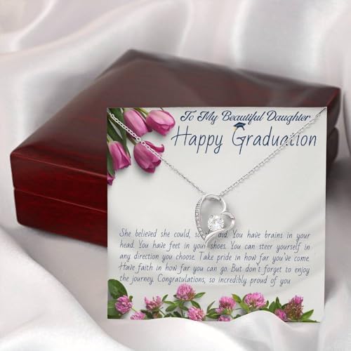 VIRAGIL 2023 Graduation Gifts for Her, Class of 2024 Love Knot Sterling Silver Pendant Necklace Senior College Graduation Jewelry Gifts for Girl Daughter - Image 4