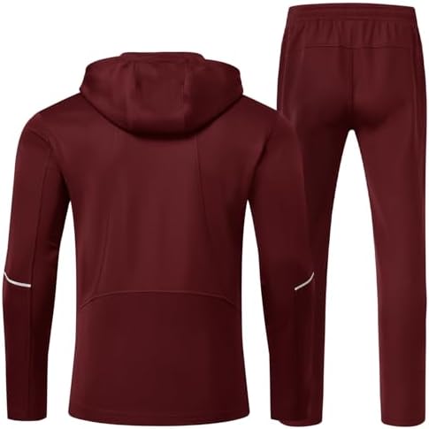 BGOWATU Men's Tracksuits Set Full Zip Jacket Hoodie Sweatsuit Running Sport Pants Outfits for Men with Zipper Pockets - Image 2