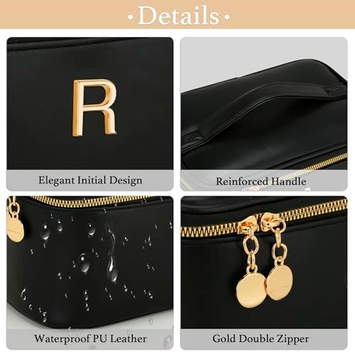 Personalized Initial Travel Makeup Toiletry Bag Gifts for Women - Image 6