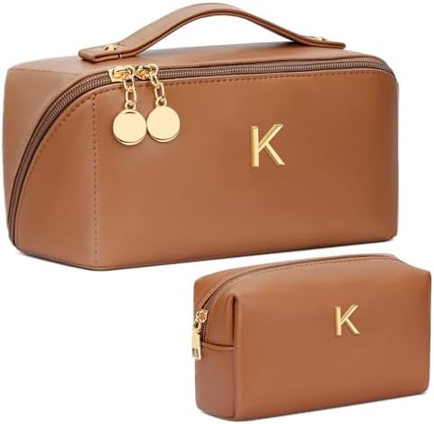 Initial Makeup Bag Personalized Gift for Women Teen Girls by Unknown