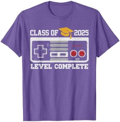 Class of 2025 Level Complete Video Gamer Senior Graduation T-Shirt by Unknown