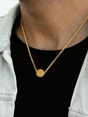FaithHeart Sports Necklace for Men Women, Stainless Steel Gold Plated 3D Football/Soccer/Basketball/Volleyball Pendant Jewelry with Delicate Gift Packaging - Image 3