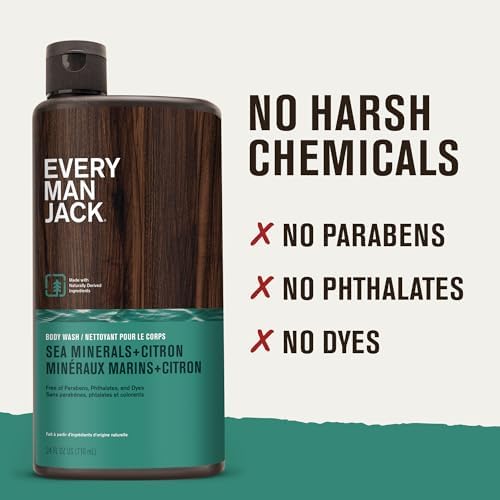 Every Man Jack Hydrating Body Wash for Men, Sea Minerals Citron, 2pk - Image 6
