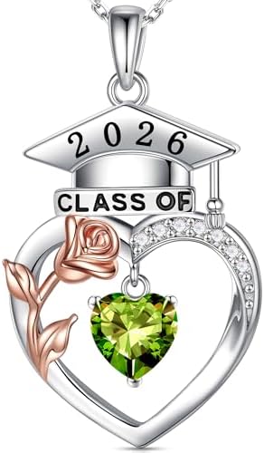 Iefil 2026 Graduation Gifts for Women - Rose Birthstone Necklace for Women by IEFIL