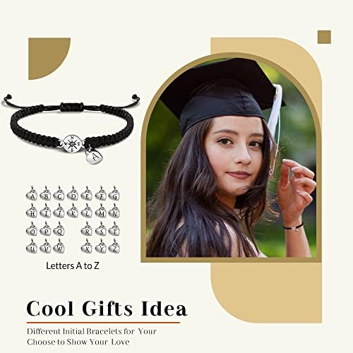 2026 Graduation Gifts, Graduation Gift for Her High School College Graduation Gifts for Teen Girls 5th 8th Grade Masters Degree Grads Initial Bracelets for Women Letter A-Z Charm Bracelet Daughter Niece Granddaughter Girlfriend Jewelry - Image 2