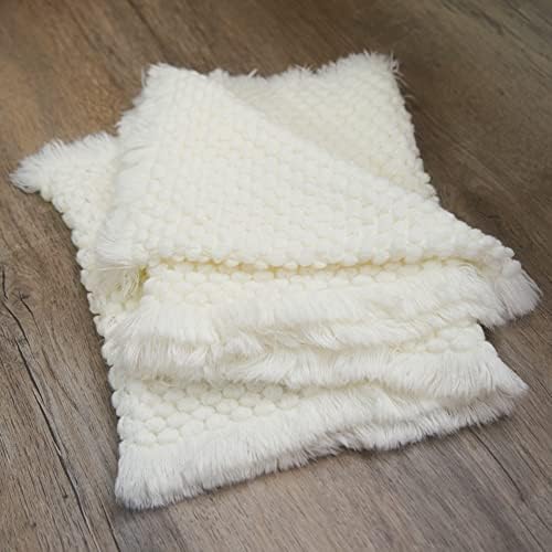Zeroest Newborn Baby Photography Props Basket Filler Blanket (White) - Image 5