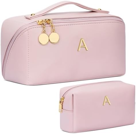 Initial Makeup Bag Personalized Gift for Women Teen Girls by Unknown