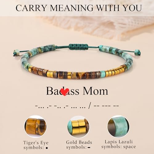 JoycuFF Morse Code Bracelets Christmas Birthday Gifts for Women Her - Image 3