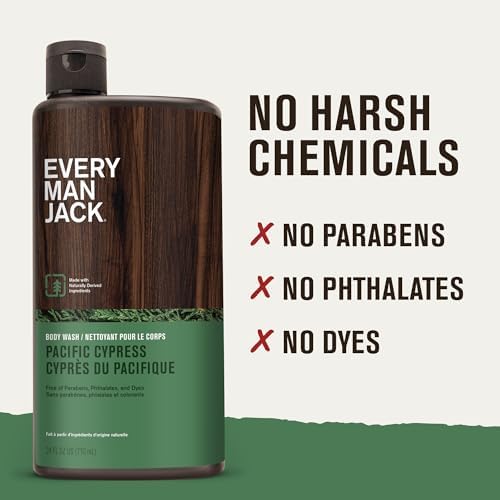 Every Man Jack Hydrating Body Wash for Men, Pacific Cypress, 2pk - Image 6