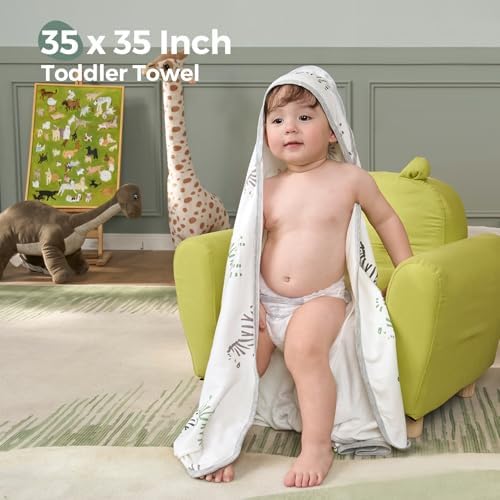 Momcozy Baby Towels, Soft Absorbent Bath Towel for Newborn&Toddler,Giraffe - Image 6