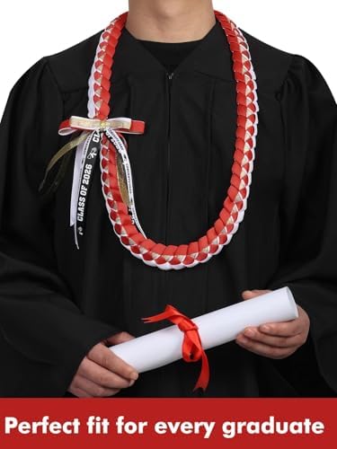TFTAFAN Graduation Ribbon Lei Graduation Leis Necklace Class of 2026 Graduation Necklace Braided Necklace Graduation Gift Party Accessories for Women and Men - Image 5