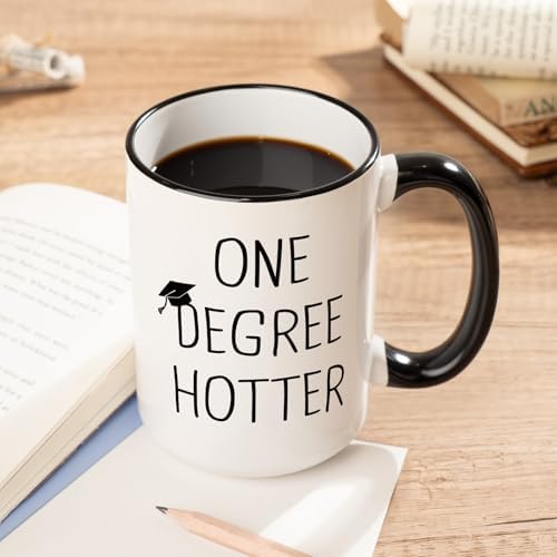 Petalsun Graduation Gift for Her, Him - 15oz Ceramic One Degree Hotter Mug - Image 5