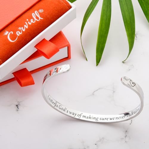 Carviell Bracelets for Women – 100+ Meaningful Engraved Messages – Solid 316L Surgical Stainless Steel Cuff Bracelet – Gift Ready - Image 4