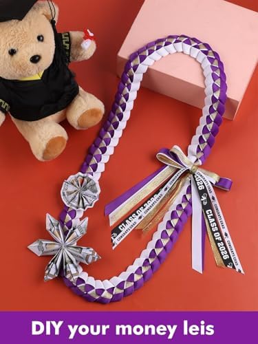 TFTAFAN Graduation Ribbon Lei Graduation Leis Necklace Class of 2026 Graduation Necklace Braided Necklace Graduation Gift Party Accessories for Women and Men - Image 4