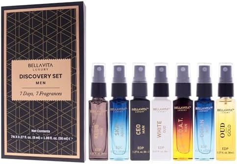 BellaVita Luxury Men's Perfume Gift Set with CEO Man, G.O.A.T, KLUB and Oud - Image 4