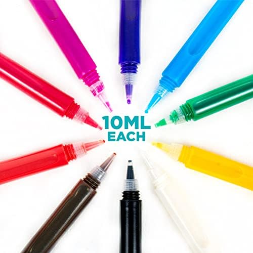 Horizon Group USA 10-Pack Suncatcher Art Pens – 10 Colors, 10ML Each – Kids’ Window Art Supplies, Refill Pens for Suncatchers, Arts and Crafts Activity - Image 3