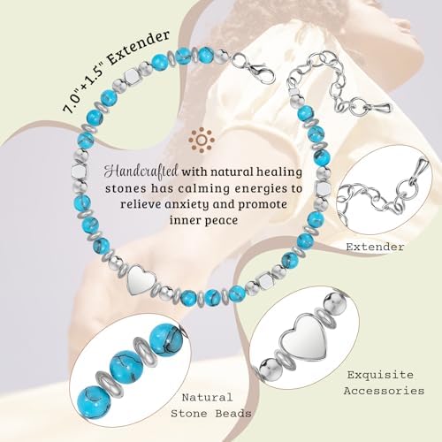Inspirational Gifts Bracelets for Women, Healing Natural Stone Bracelets - Image 3
