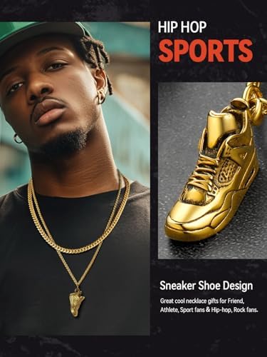 FaithHeart Sports Necklace for Men Women, Stainless Steel Gold Plated 3D Football/Soccer/Basketball/Volleyball Pendant Jewelry with Delicate Gift Packaging - Image 2
