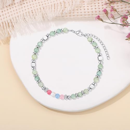 Gifts for Women Moonstone Bracelet, Amazonite Imperial Jasper Bracelets - Image 5