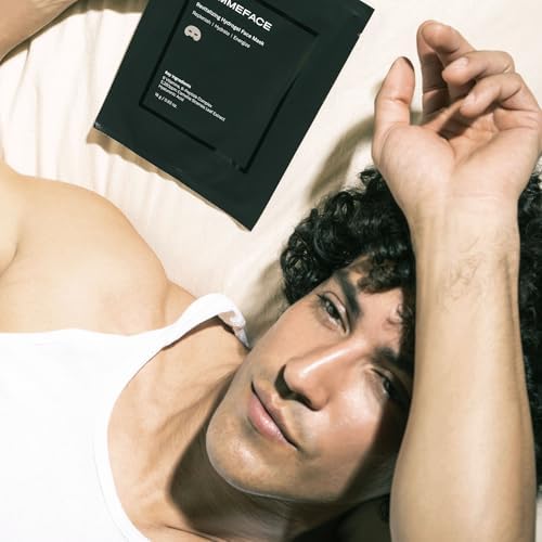 HommeFace Men’s Revitalizing Hydrogel Face Sheet Mask Set, 5ct. - Image 6