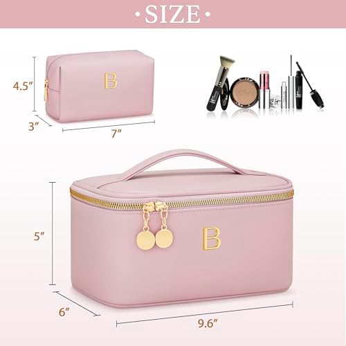 Personalized Initial Travel Makeup Toiletry Bag Gifts for Women - Image 5