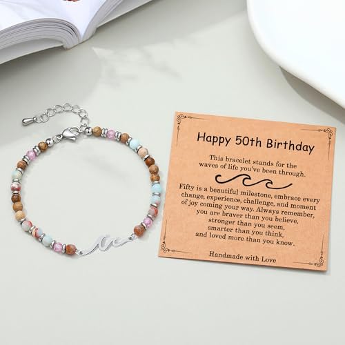AryaHozel Wave Bracelets for Women, Birthday Gifts for Women, Jewelry Gift for Her Best Friend Sister Mom Daughter - Christmas Valentines Day Easter Graduation Birthday Gifts Ideas - Image 5