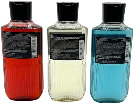 Bath & Body Works BOURBON, NOIR, OCEAN Men's Collection 3-in-1 Hair, Face & Body Wash 3-piece Gift Set with a Blue Bow for Holidays - 10 fl oz each - Image 4