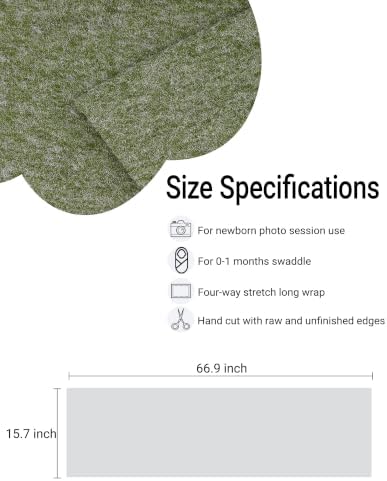 Zeroest Newborn Photography Wrap Baby Photo Prop Blanket (Green, Small) - Image 5