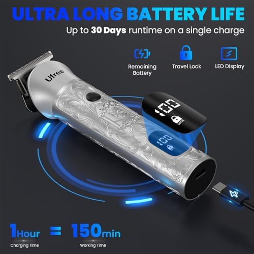 Ufree 7-in-1 Beard Trimmer for Men, Electric Razor Shaver, Men Grooming Kit - Image 3