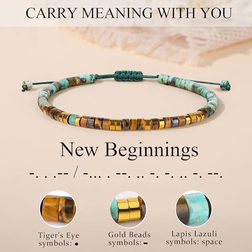 JoycuFF Morse Code Bracelets Christmas Birthday Gifts for Women Her - Image 3
