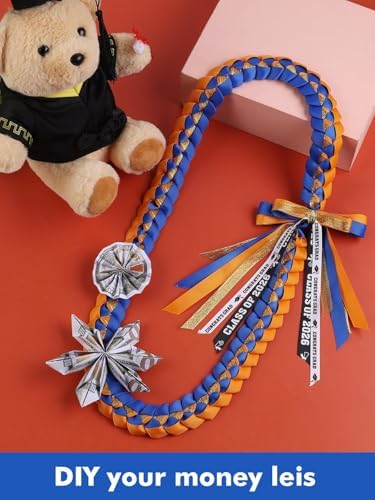 TFTAFAN Graduation Ribbon Lei Graduation Leis Necklace Class of 2026 Graduation Necklace Braided Necklace Graduation Gift Party Accessories for Women and Men - Image 4