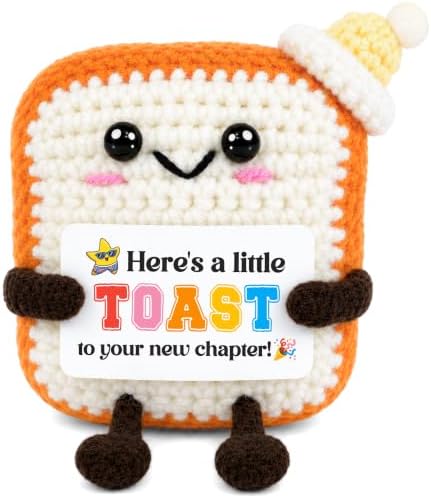 OASSIE Congratulations Gifts for Women - Emotional Support Crochet Toast by Oassie