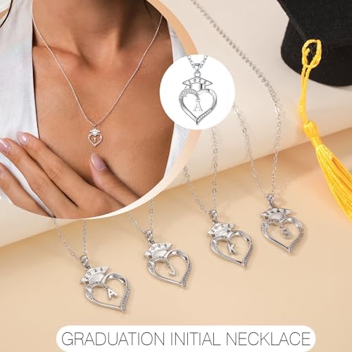 Graduation Gifts, Graduation Gift for Her Initial Necklaces for Women Class of 2026 Gifts Letter A - Z High Shool Senior Master Degree Graduate Necklace for Daughter Sister Granddaughter Girlfriend - Image 4