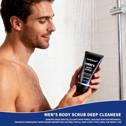 Men's Bath and Body Spa Set, 7-Piece Kit with 3-in-1 Shower Wash, Body Scrub, Body Mist, 2-in-1 Handmade Soap and Travel Bag, Personal Care Set for Men - Image 5