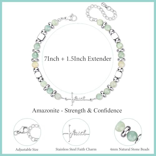 JoycuFF Gifts for Women Cross Faith Bracelet Christian Gifts - Image 4