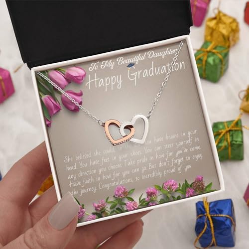VIRAGIL 2023 Graduation Gifts for Her, Class of 2024 Love Knot Sterling Silver Pendant Necklace Senior College Graduation Jewelry Gifts for Girl Daughter - Image 4