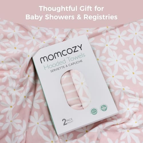 Momcozy Baby Towels, Soft Absorbent Bath Towel for Newborn&Toddler,Flower - Image 4