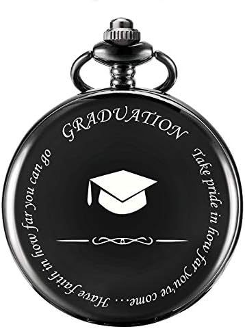 TREEWETO Engraved Pocket Watch Graduation for Him Her College High School for Son Daughter Men Classmates by TREEWETO
