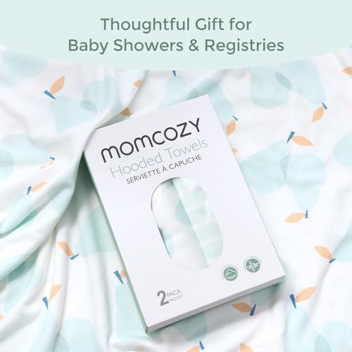 Momcozy Baby Towels, Soft Absorbent Bath Towel for Newborn&Toddler,Blue - Image 2