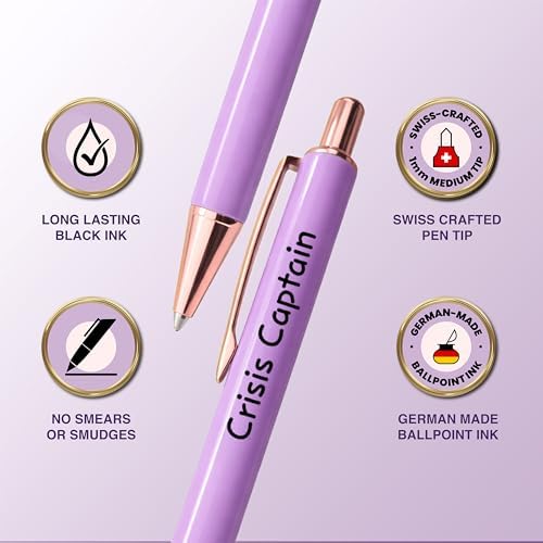 MESMOS 3Pcs Chaos Coordinator Pen Gift Set for Woman, German-Ink & 1mm Swiss-Tip, Chaos Coordinator Gifts for Women, Gift for Boss Female, Managers, Leader, Supervisors, Teachers, Boss Gifts for Women - Image 5