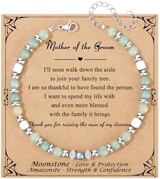 Gifts for Women Moonstone Bracelet, Amazonite Imperial Jasper Bracelets by Joycuff