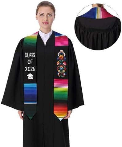 Class of 2026 Graduation Stole,Cute Elegant Honor Sash for Graduation 2026 Unisex Adult Graduates - Image 2