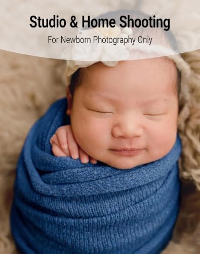 Zeroest Newborn Photography Wrap Baby Photo Prop Blanket (Blue, Small) - Image 3