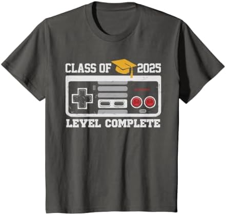 Class of 2025 Level Complete Video Gamer Senior Graduation T-Shirt by Unknown