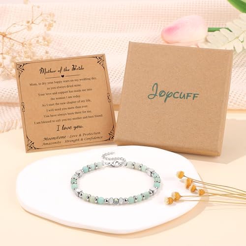 Gifts for Women Moonstone Bracelet, Amazonite Imperial Jasper Bracelets - Image 6
