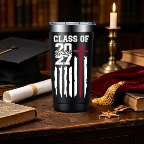 BIRGILT Senior Class of 2027 Gifts, Senior Night Gifts Graduation Gifts for 2027 Graduates High School College - 20oz Tumbler - Image 4