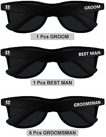 Groomsmen Sunglasses for Men - Wedding Sunglasses for Groomsman Proposal Gifts, Bachelor Party Favors - Image 4